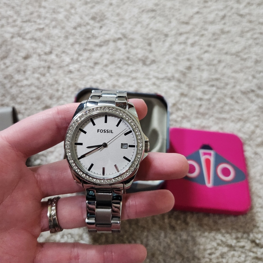 Fossil Womens Stainless Steel Silver Watch